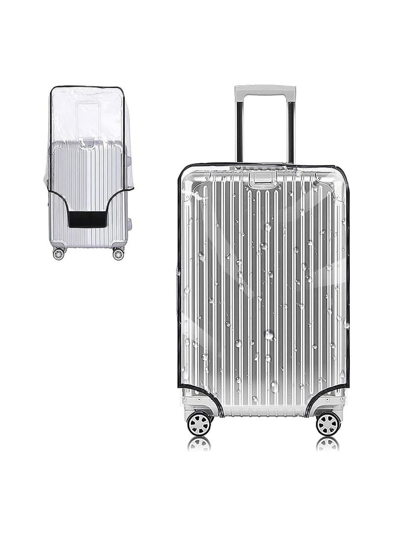 SYOSI Transparent Pvc Suitcase Cover 22 Inch Suitcase Cover Suitable For Wheeled Suitcases, No Need To Remove The Suitcase Cover (22inch) - Image 1